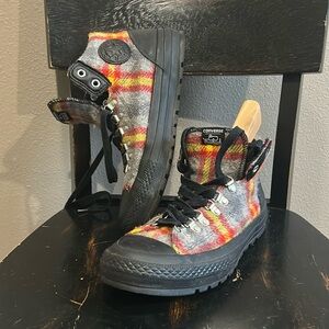 🍁 Converse Woolrich Plaid unisex sneakers 10.5m 12w